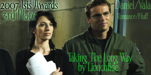 Third place winner in 2007 Isis Awards for category of Romance/Fluff